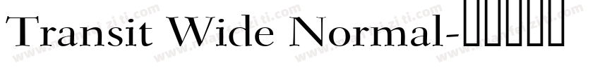 Transit Wide Normal字体转换